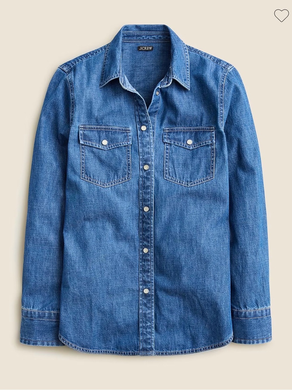 NWT J.Crew Wren Slim Western Chambray Shirt in Villere Wash